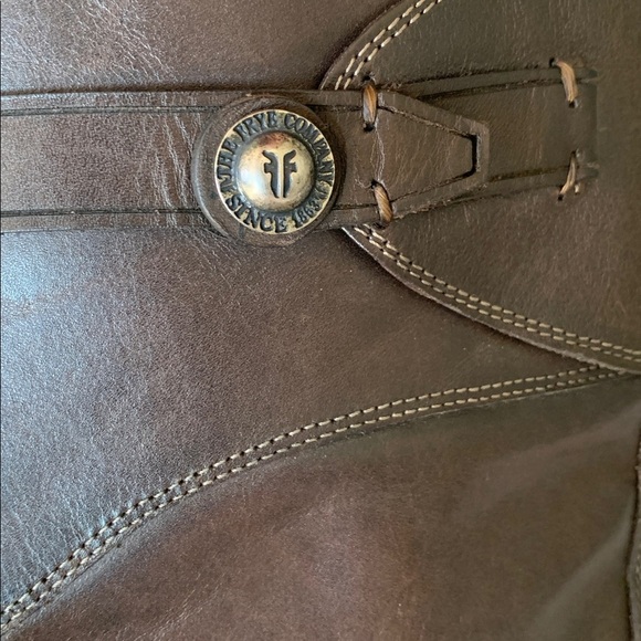 {FRYE} Molly Button Tall Leather Boots - Picture 5 of 10